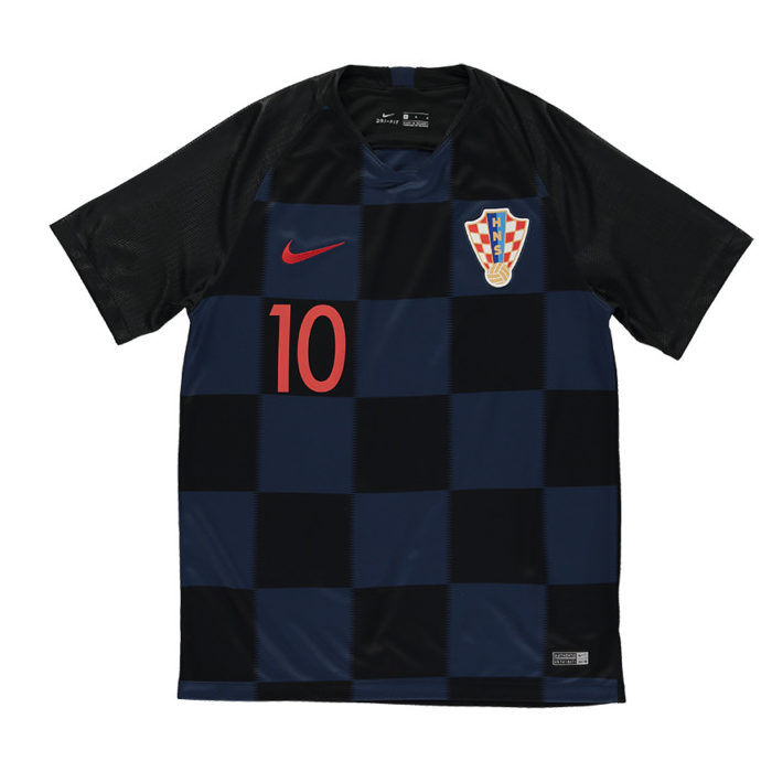 Camiseta (2a equipación) de la Selección croata de Luka Modric. Utilizada  en partido. Talla M. - Footballers4Change